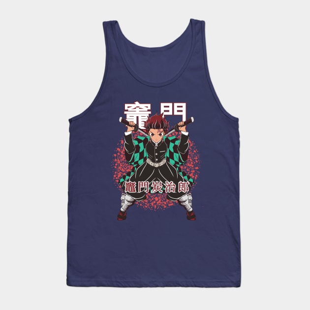 Tanjiro Tank Top by mysticpotlot